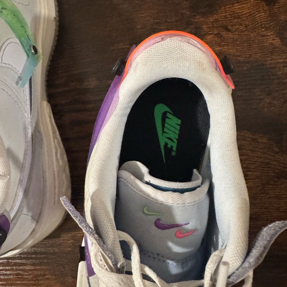 Nike White Sneakers with Pink and Green Accents - Picture 5 of 5